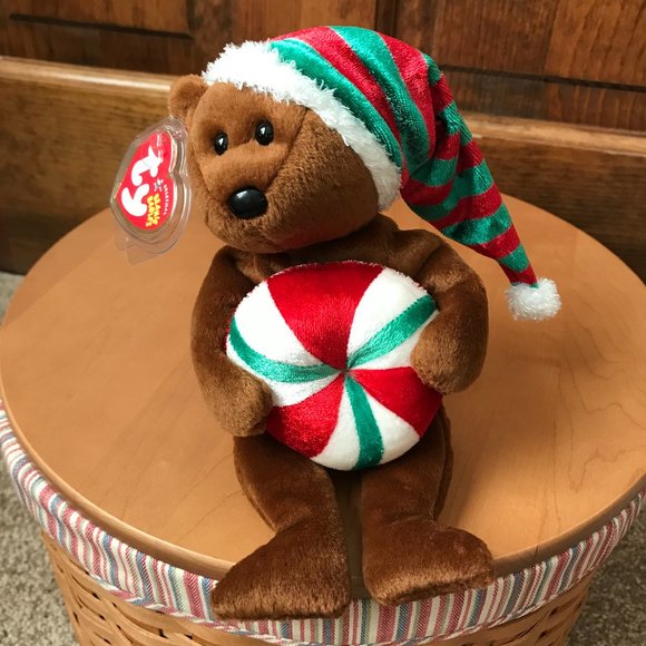 Ty Christmas Bears; Goody w/Gingerbread Yummy w/Peppermint & Tasty w/Candy Cane - Picture 7 of 14